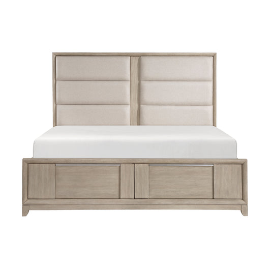 Homelegance Queen Bed McKewen Light Gray Finish with Storage Drawers 1820N-1