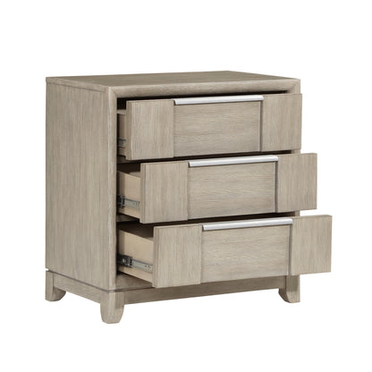 Homelegance Nightstand McKewen Light Gray with USB Charging Port 1820N-4