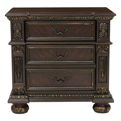 Homelegance Nightstand Catalonia Dark Cherry Finish 1824-4