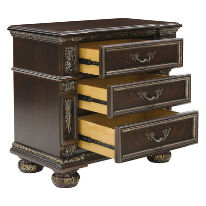 Homelegance Nightstand Catalonia Dark Cherry Finish 1824-4
