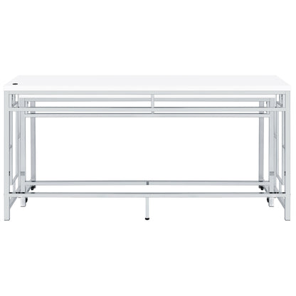 Jackson 5-piece Multipurpose Counter Height Table Set White