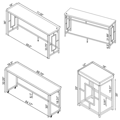 Jackson 5-piece Multipurpose Counter Height Table Set White
