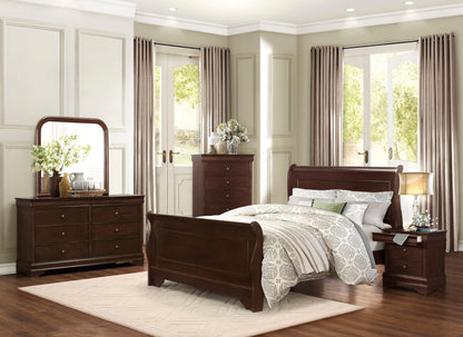Homelegance Dresser Abbeville Dark Cherry Finish with Hidden Drawers 1856-5