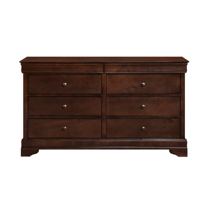 Homelegance Dresser Abbeville Dark Cherry Finish with Hidden Drawers 1856-5