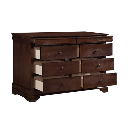 Homelegance Dresser Abbeville Dark Cherry Finish with Hidden Drawers 1856-5