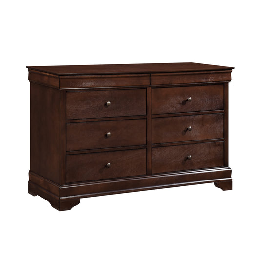 Homelegance Dresser Abbeville Dark Cherry Finish with Hidden Drawers 1856-5