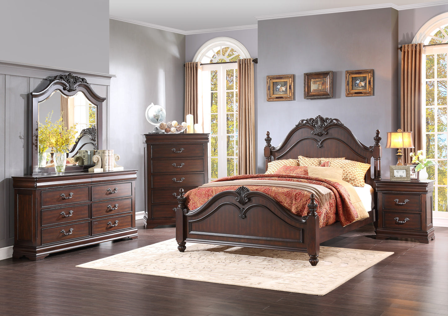 Homelegance Chest Mont Belvieu Dark Cherry Finish 1869-9