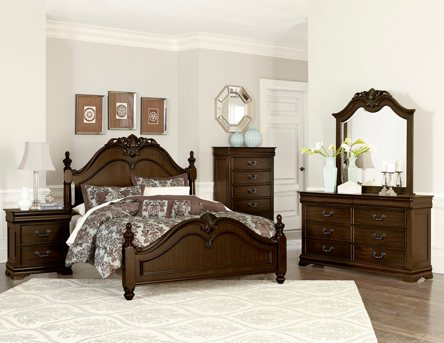 Homelegance Chest Mont Belvieu Dark Cherry Finish 1869-9
