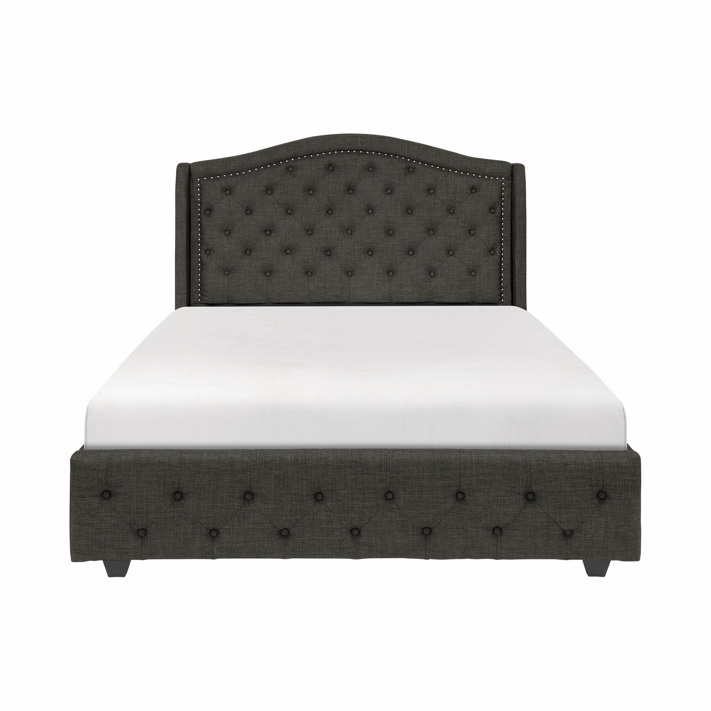 Homelegance Queen Bed Bryndle Charcoal Upholstered Elegance 1882N-1