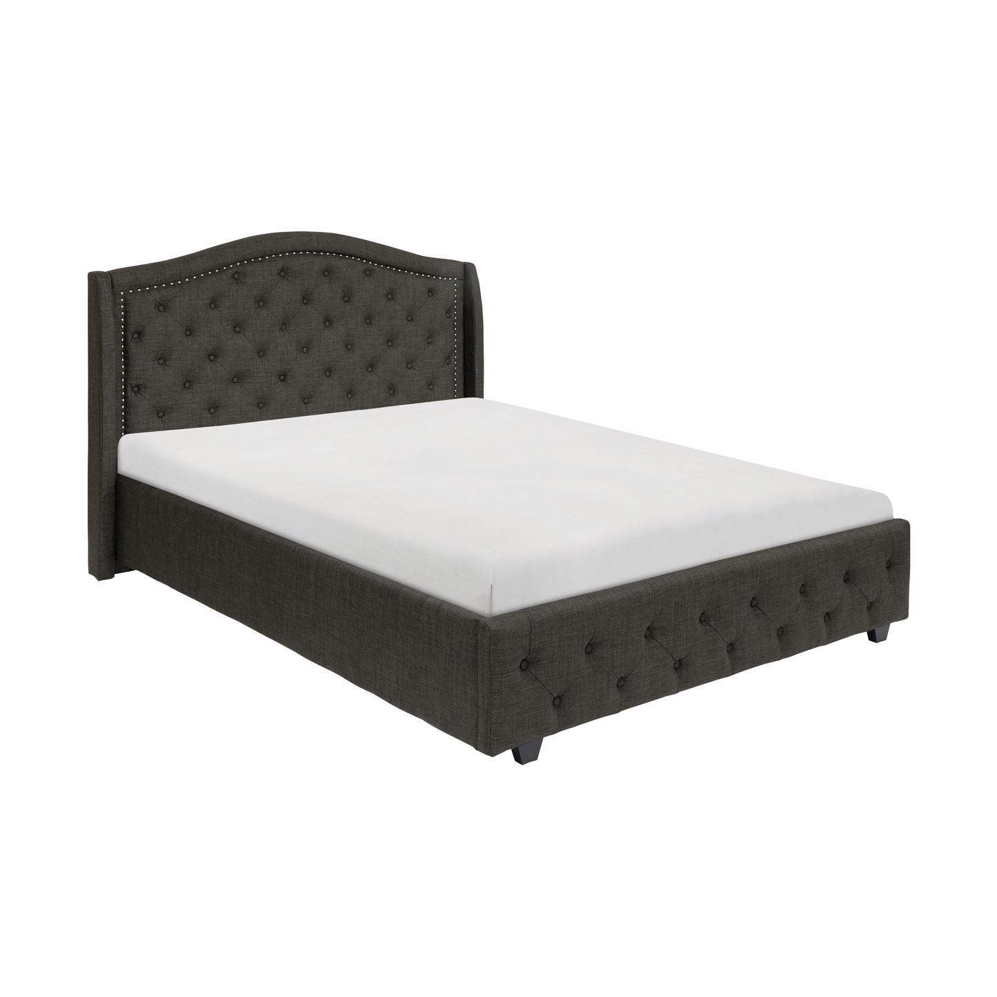 Homelegance Queen Bed Bryndle Charcoal Upholstered Elegance 1882N-1