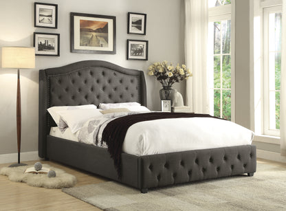 Homelegance Queen Bed Bryndle Charcoal Upholstered Elegance 1882N-1