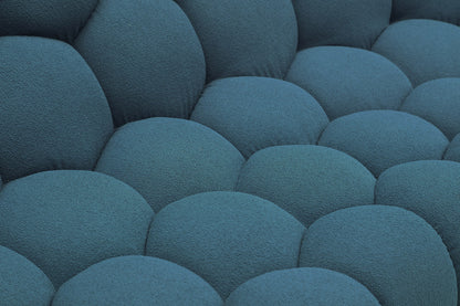 Divani Casa Yolonda Modern Curved Dark Teal Fabric Chair