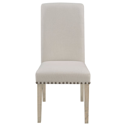 Salem Fabric Upholstered Dining Side Chair Beige (Set of 2)