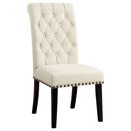 Alana Fabric Upholstered Dining Side Chair Beige (Set of 2)