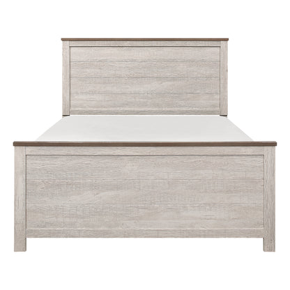 Homelegance Queen Bed Nashville Antique White Brown Finish 1903-1