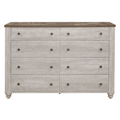 Homelegance Dresser Nashville Antique White Rich Brown Finish 1903-5