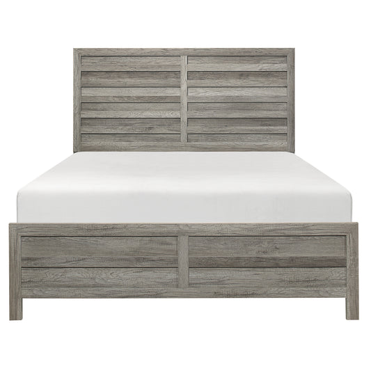 Homelegance Queen Bed Mandan Weathered Gray Finish Elegant Design 1910GY-1