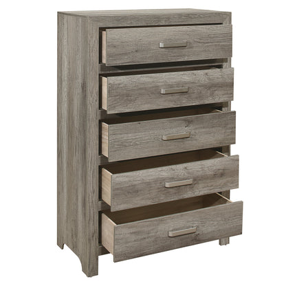 Homelegance Chest Mandan Weathered Gray Finish with Five Drawers 1910GY-9