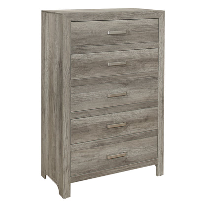 Homelegance Chest Mandan Weathered Gray Finish with Five Drawers 1910GY-9