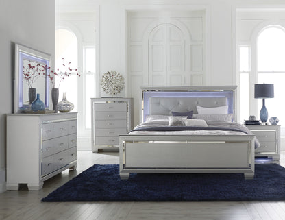 Homelegance Allura Chest Silver Finish with Crystal Accents 1916-9