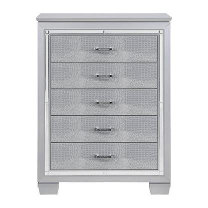 Homelegance Allura Chest Silver Finish with Crystal Accents 1916-9