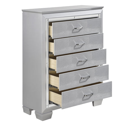 Homelegance Allura Chest Silver Finish with Crystal Accents 1916-9