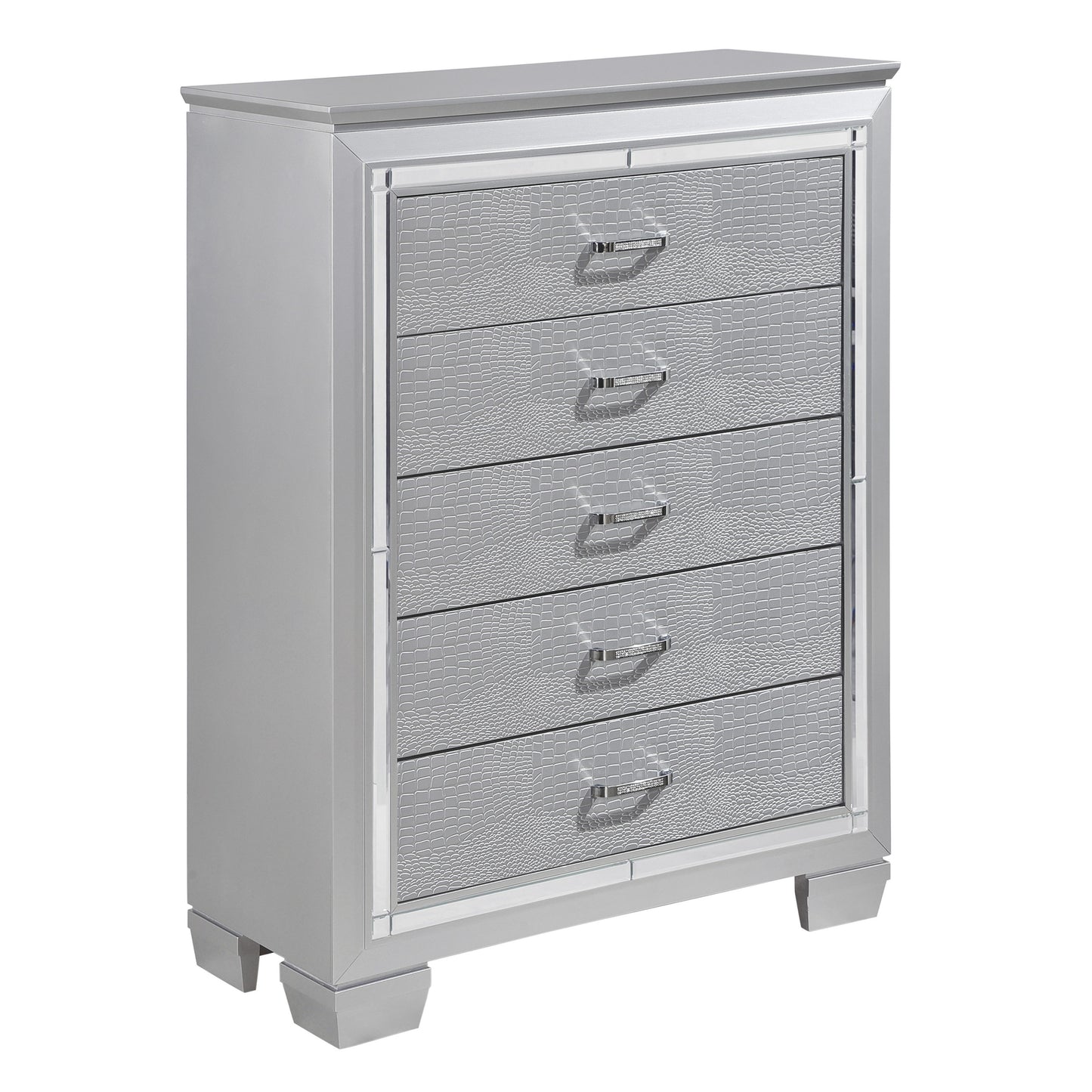 Homelegance Allura Chest Silver Finish with Crystal Accents 1916-9