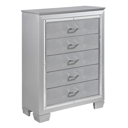Homelegance Allura Chest Silver Finish with Crystal Accents 1916-9