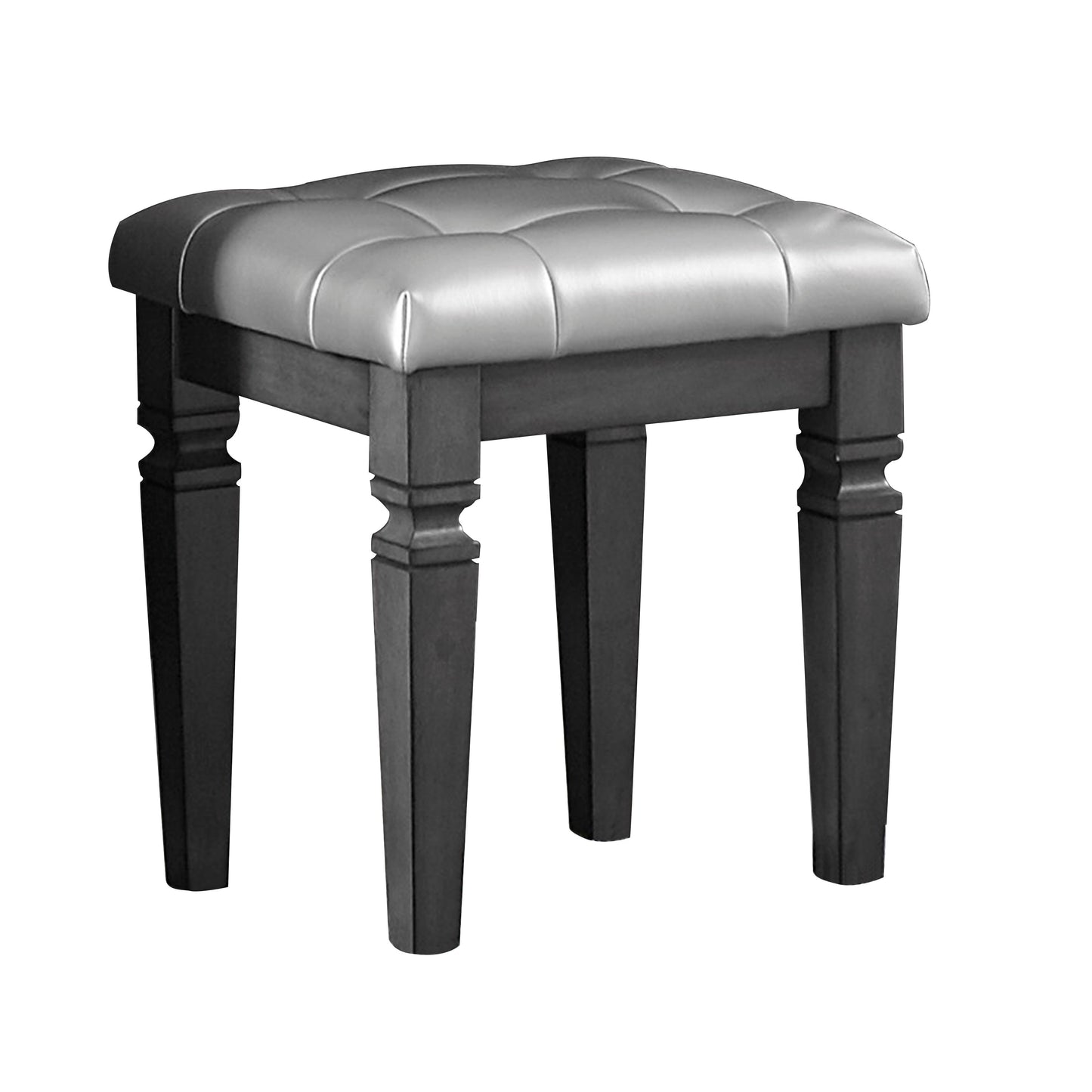 Homelegance Vanity Benches Allura Gray Finish with Tufted Seat 1916GY-14