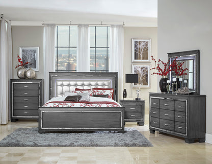 Homelegance Dresser Allura Gray Finish with Mirror Accent and Crystal Hardware 1916GY-5