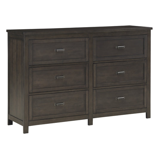 Homelegance Hebron Dresser Dark Cherry Finish with Bronze Pulls 1923-5