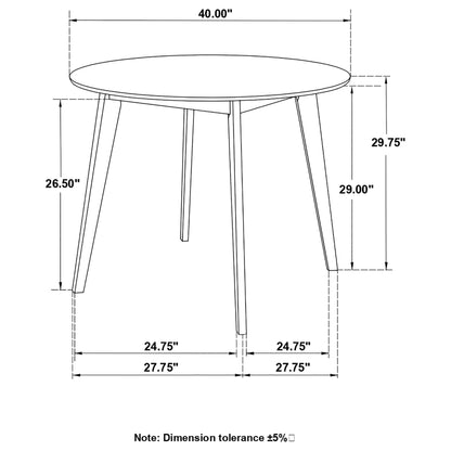 Breckenridge Round 40-inch Round Dining Table Matte White