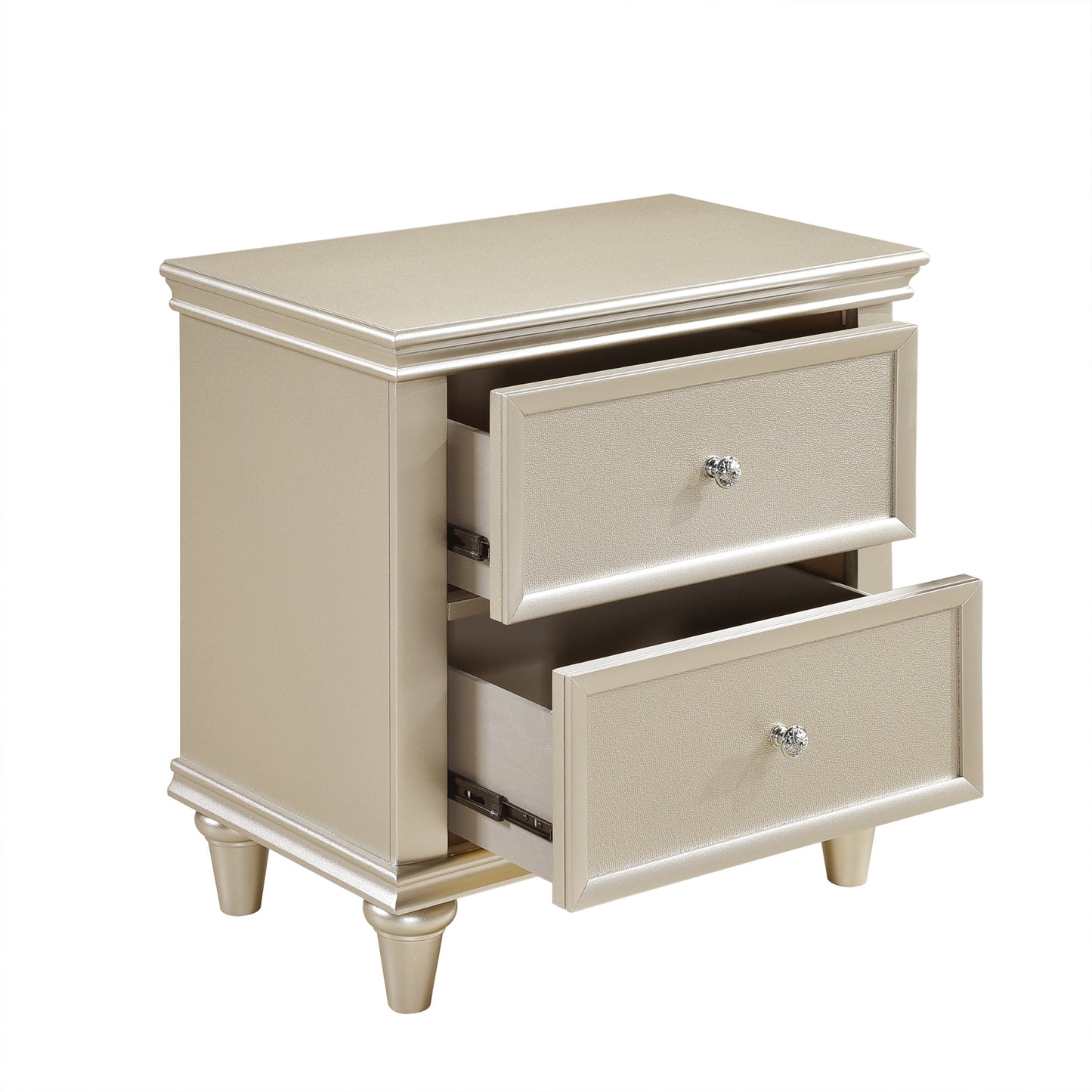 Homelegance Nightstand Celandine Silver Finish 1928-4