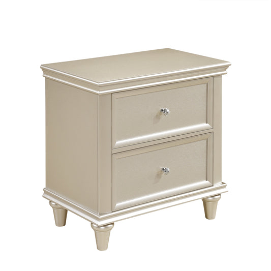 Homelegance Nightstand Celandine Silver Finish 1928-4