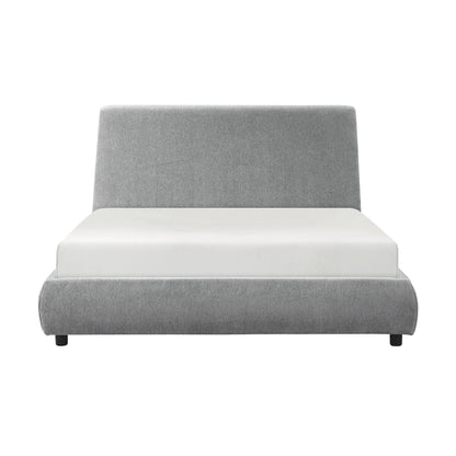 Homelegance Queen Bed Alford Gray Upholstery Modern Design 1931-1