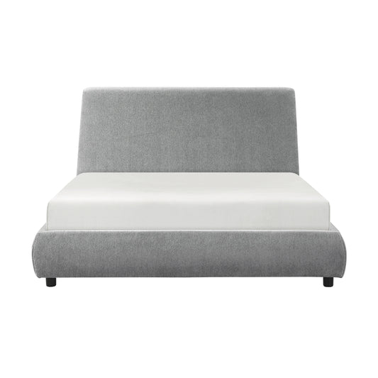 Homelegance Queen Bed Alford Gray Upholstery Modern Design 1931-1