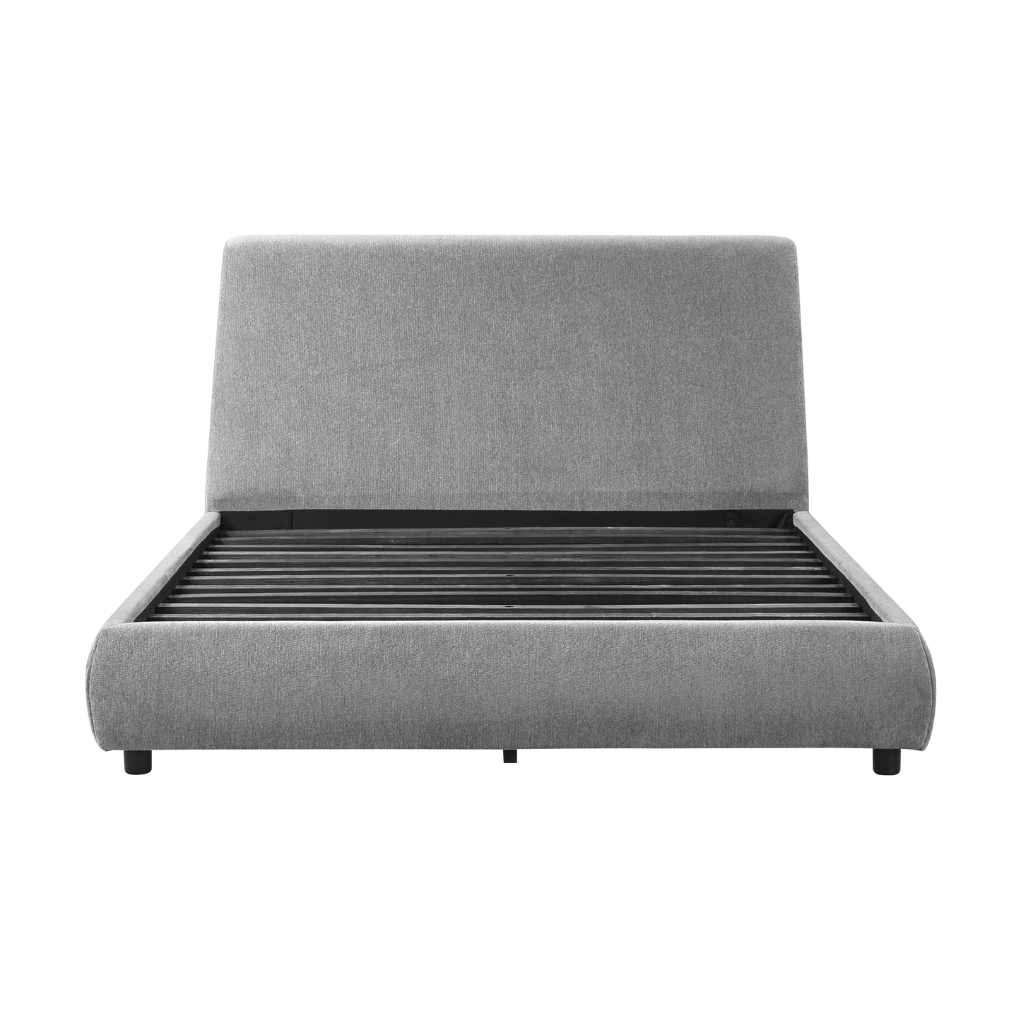 Homelegance Queen Bed Alford Gray Upholstery Modern Design 1931-1