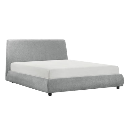 Homelegance Queen Bed Alford Gray Upholstery Modern Design 1931-1
