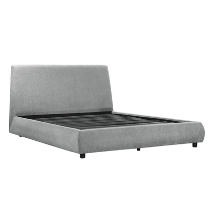 Homelegance Queen Bed Alford Gray Upholstery Modern Design 1931-1