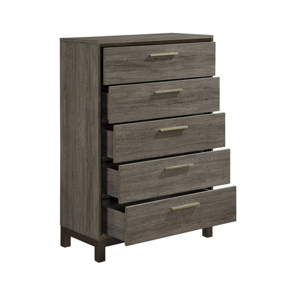 Homelegance Vestavia Chest Gray Finish with Antique Brass Pulls 1936-9
