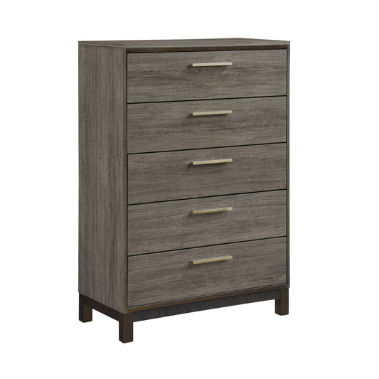 Homelegance Vestavia Chest Gray Finish with Antique Brass Pulls 1936-9