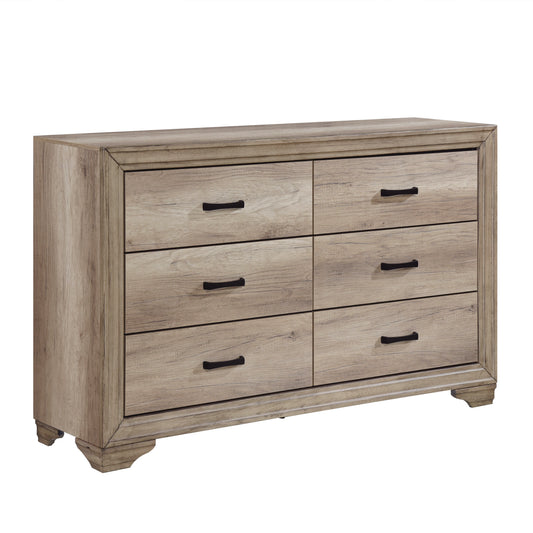Homelegance Lonan Dresser Natural Finish with Black Accents 1955-5