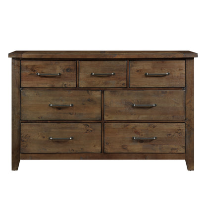 Homelegance Jerrick Dresser Burnished Brown Finish with 7 Drawers 1957-5