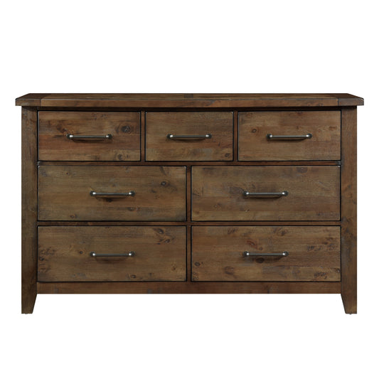 Homelegance Jerrick Dresser Burnished Brown Finish with 7 Drawers 1957-5