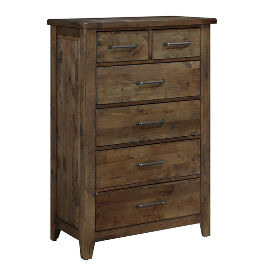 Homelegance Chest Jerrick Burnished Brown Timeless Design with Ample Storage 1957-9