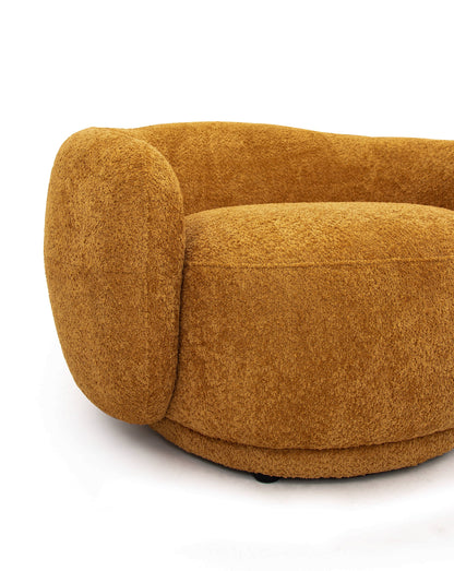 Divani Casa Andrew Modern Orange Fabric Accent Chair