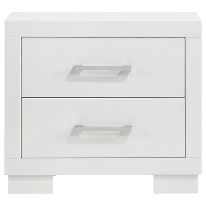 Jessica 4-piece Eastern King LED Bedroom Set Cream White