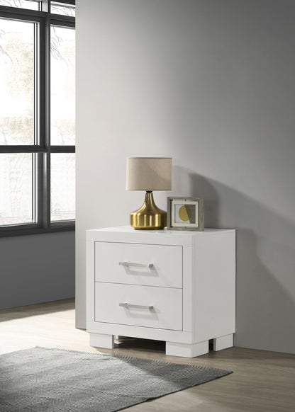 Jessica 2-drawer Nightstand Cream White