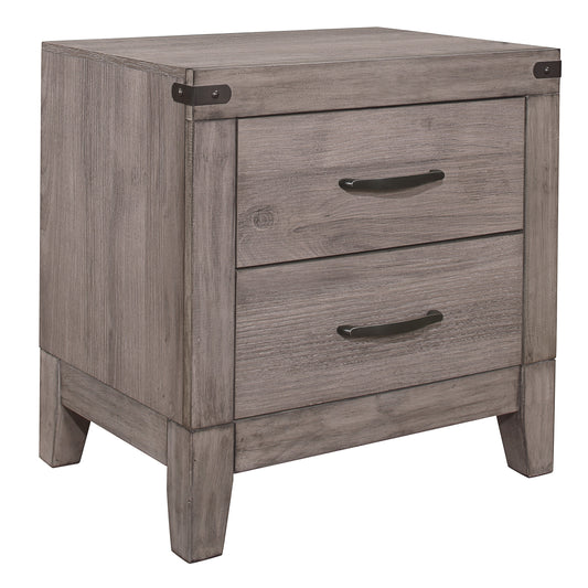 Homelegance Nightstand Woodrow Brownish Gray Finish 2042-4