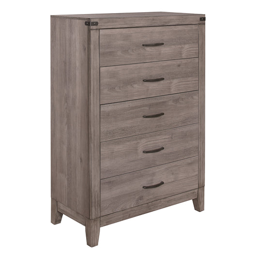 Homelegance Chest Brownish Gray Woodrow Elegant Design with 5 Drawers 2042-9